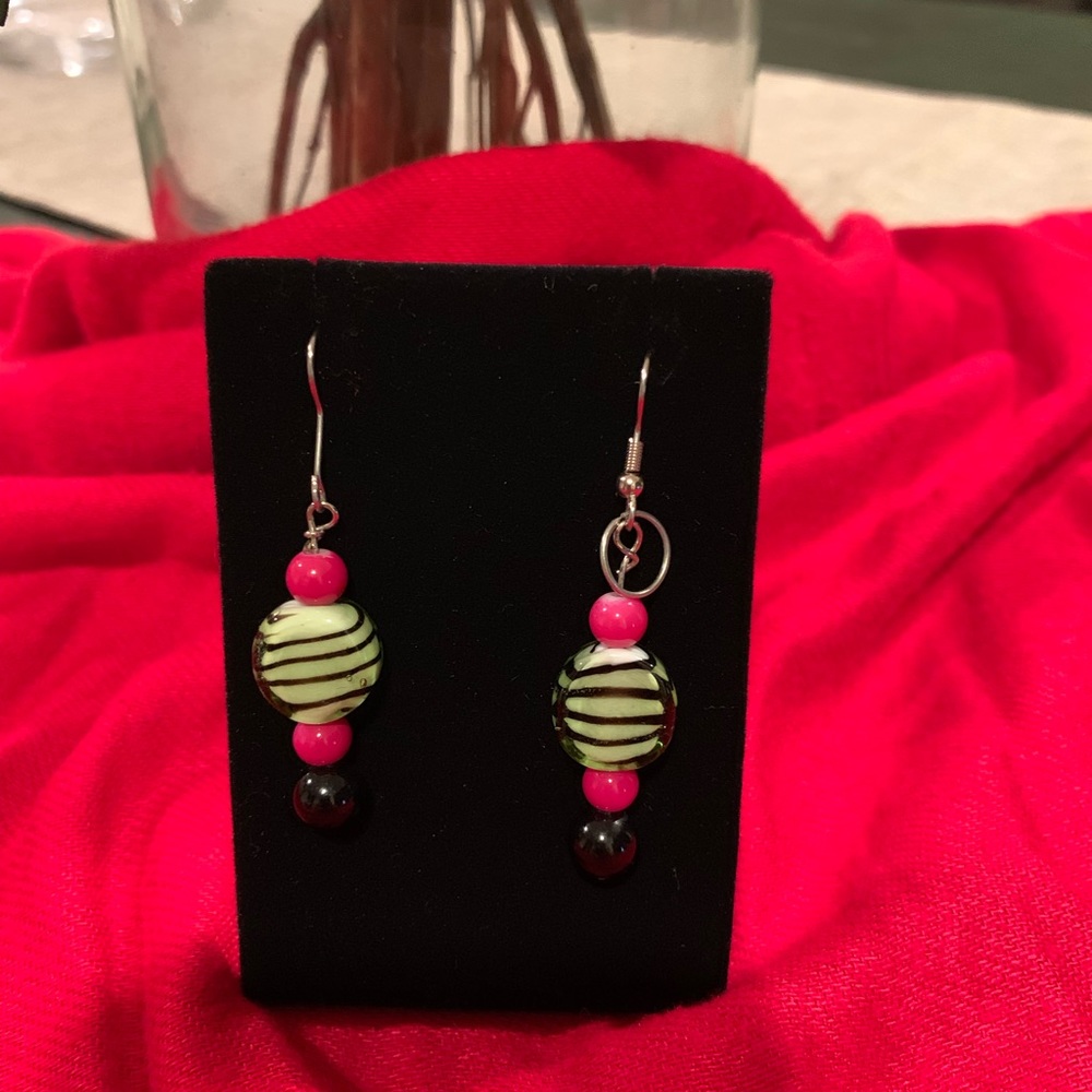 Multi-colored drop earrings